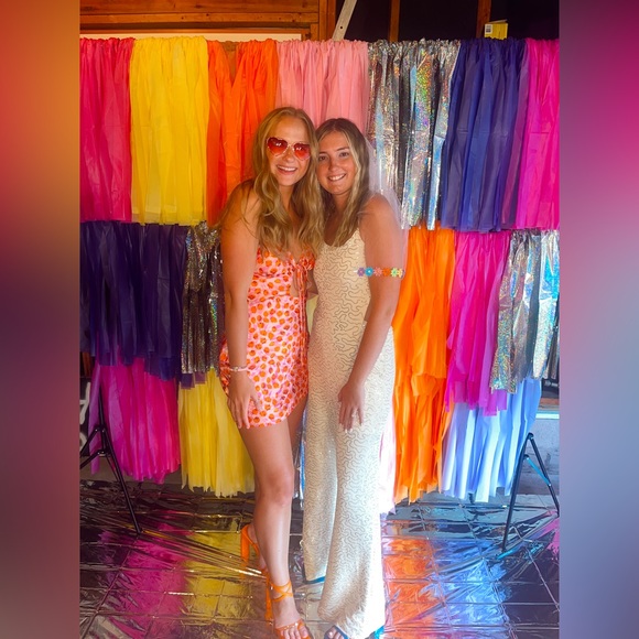 ASOS Orange heels with 4.5 inch heel and clear strap - Picture 7 of 7